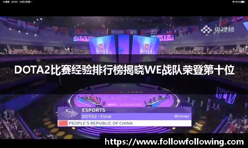 DOTA2比赛经验排行榜揭晓WE战队荣登第十位